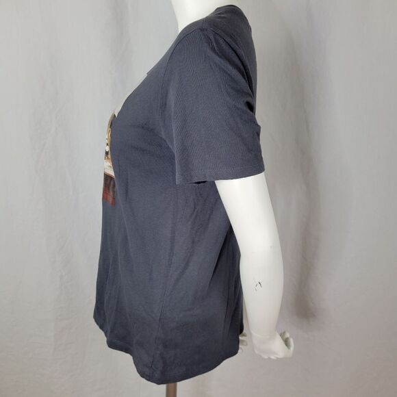 H&M FRIENDS Soda Shop Photo Gray Cotton Short Sleeve T-Shirt Size M - Picture 2 of 7